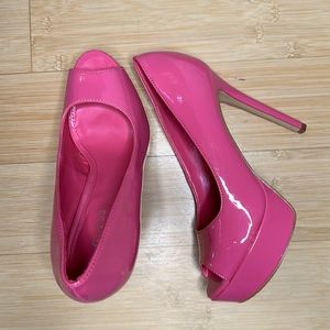 Pink Peep Toe Heel